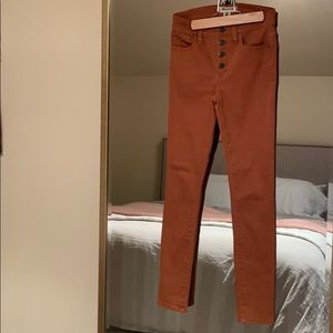 Madewell rust 9” midrise skinny